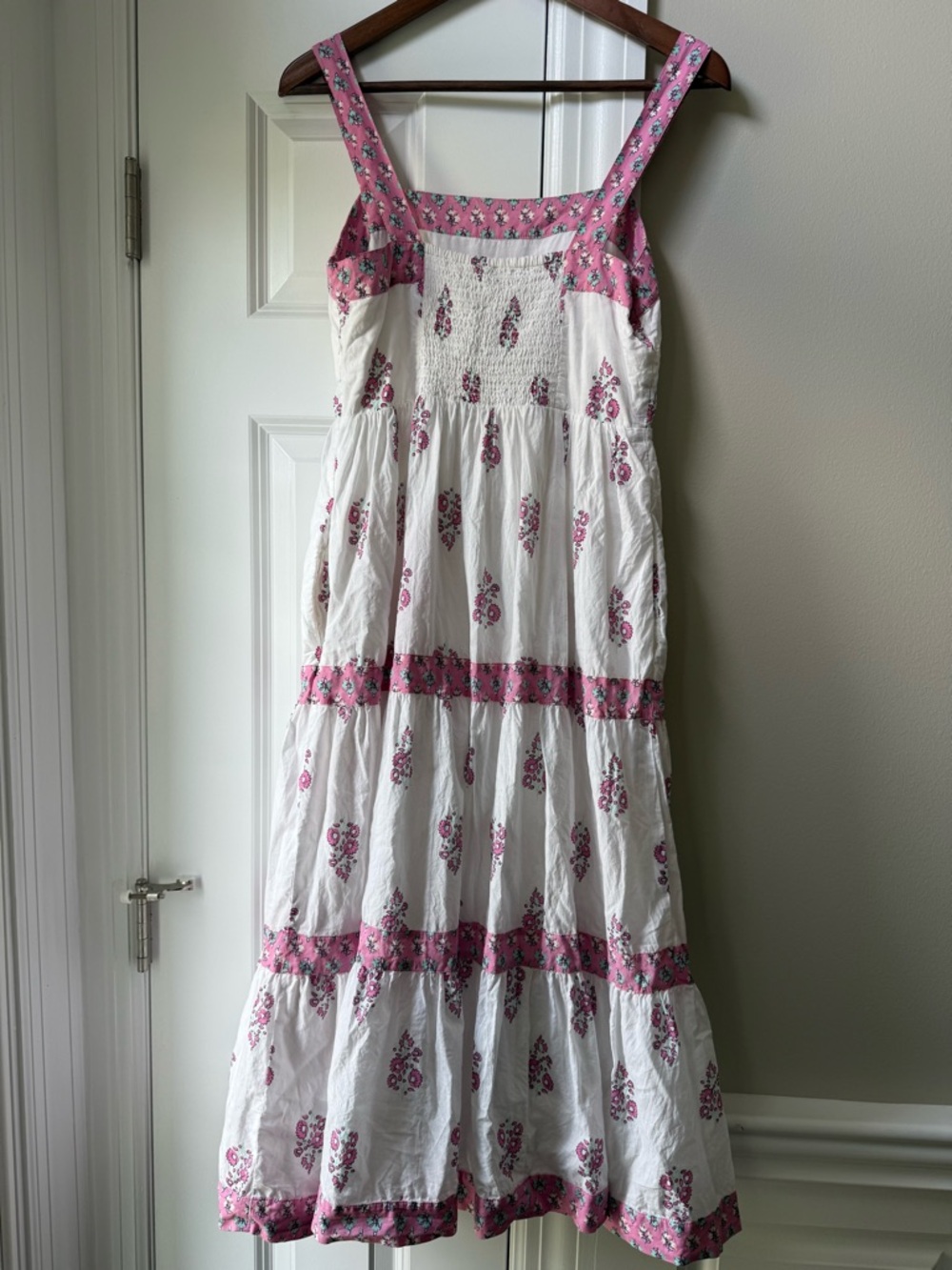 J. Crew Block Print Square Sun Dress Sz 4 - Picture 4 of 11